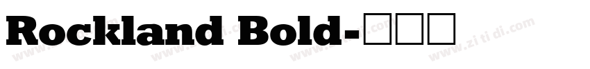 Rockland Bold字体转换